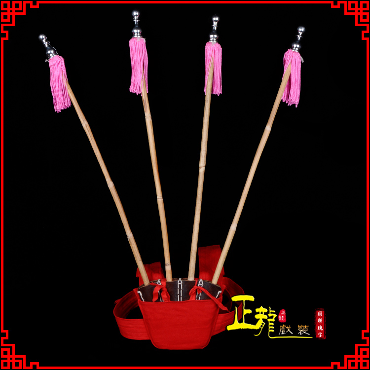 南阳戏装戏曲用品靠旗男女大靠 靠板 正宗牛皮旗杆旗架