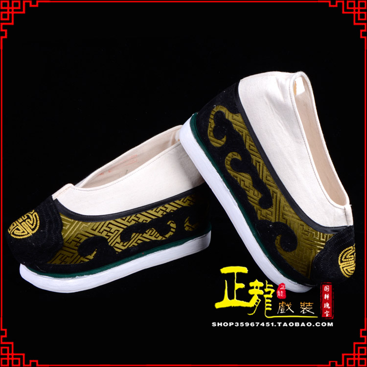 南阳戏鞋方口鞋老生鞋老旦鞋三义斋纸底内高福字履