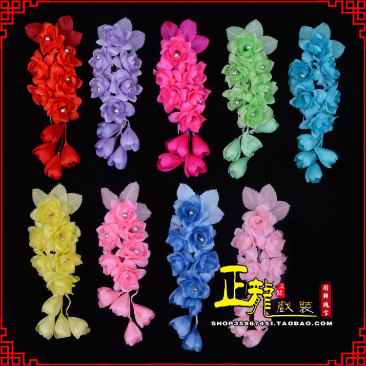 南阳鬓花头饰小花头花 真丝绢花